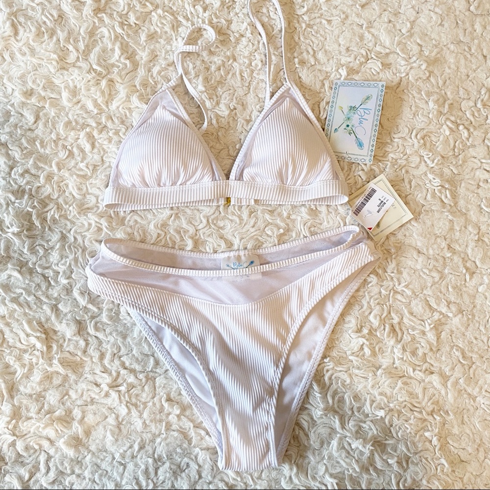 NWT High Waist White Bikini
